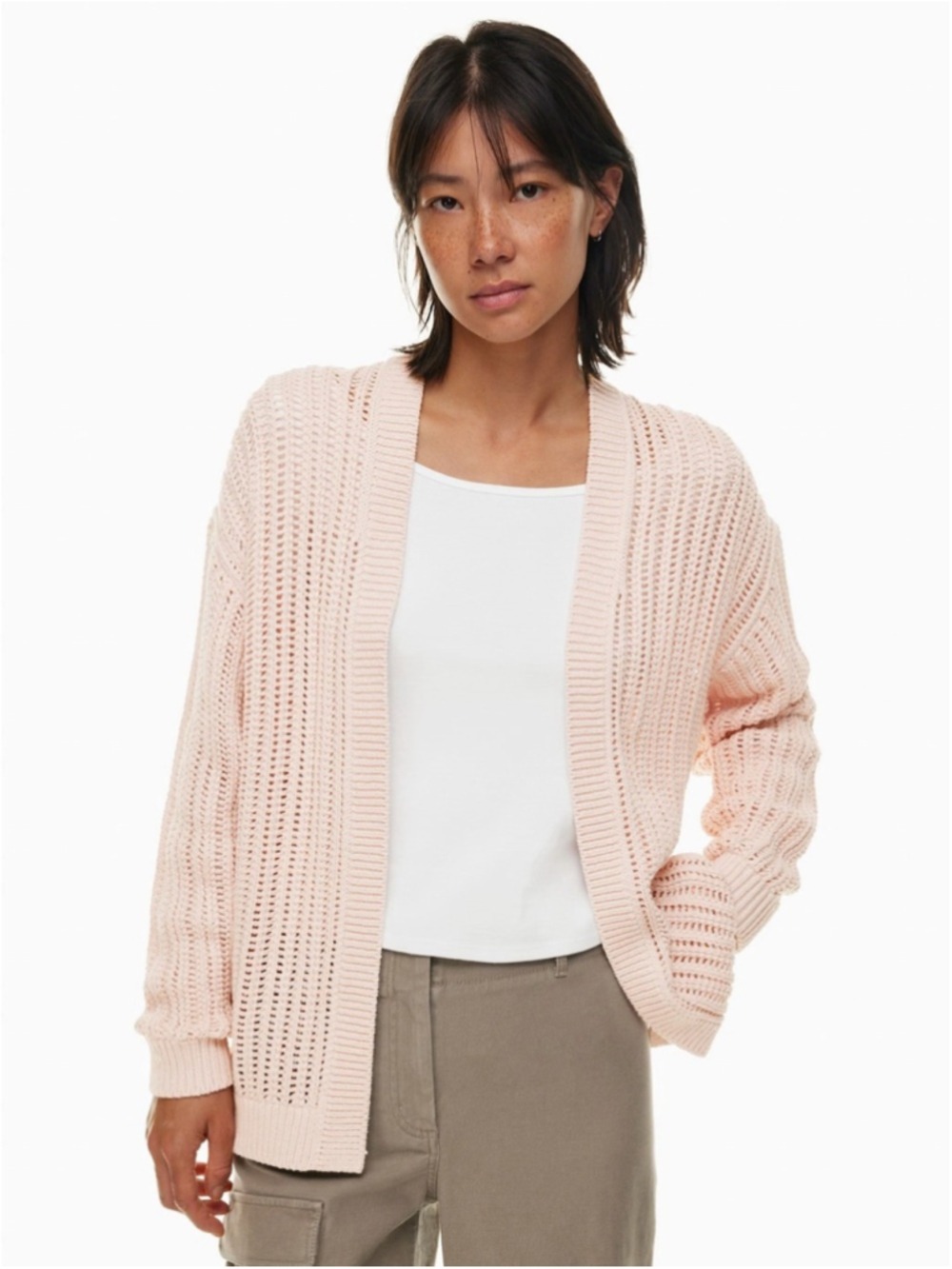 ARITZIA WILFRED FREE Terrasen Cardigan Oracle Pink